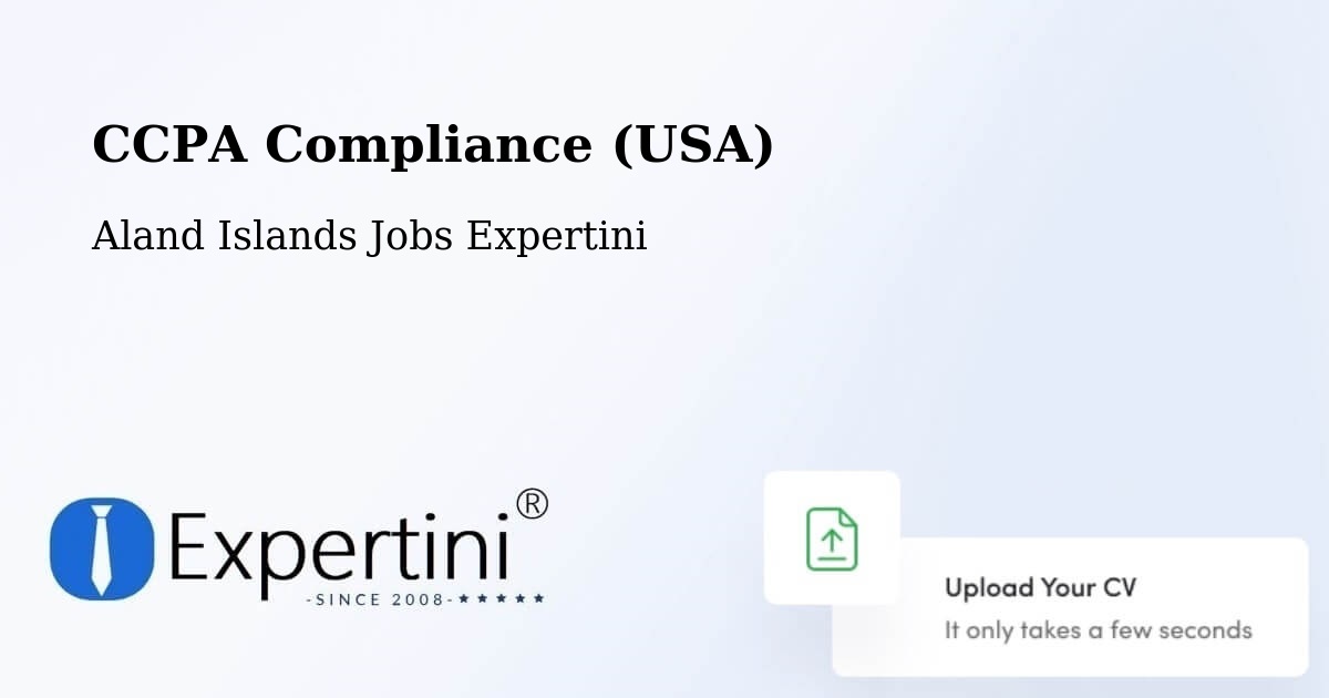 CCPA Privacy Rights & Compliance Notice – Aland Islands - Aland Islands Jobs Expertini